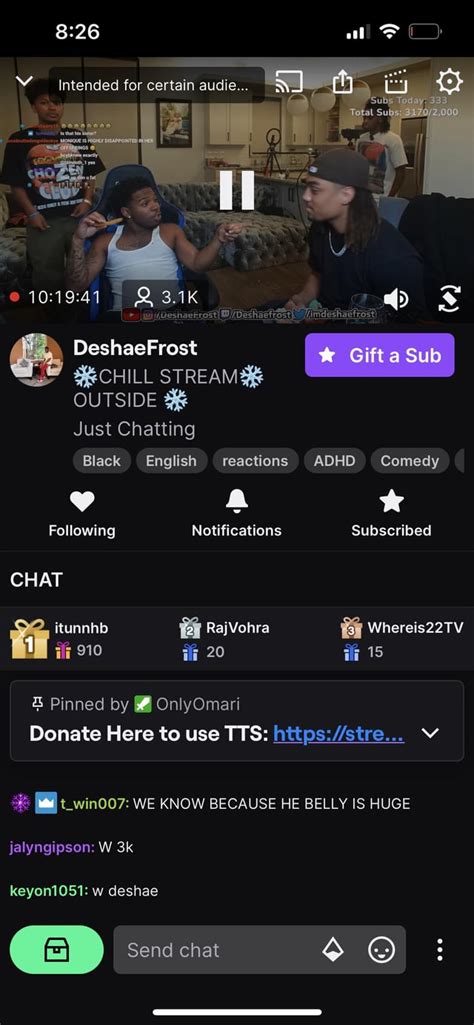 Streaming Criticism Just My Opinion : r/DeshaeFrostTwitch